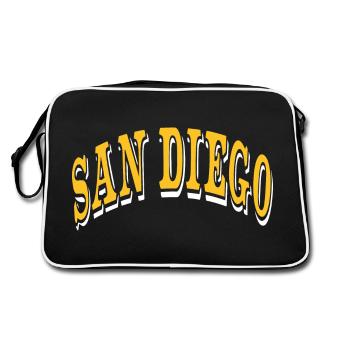 San Diego - Retro Bag - black/white - Back