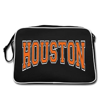 Houston - Retro Bag - black/white - Back