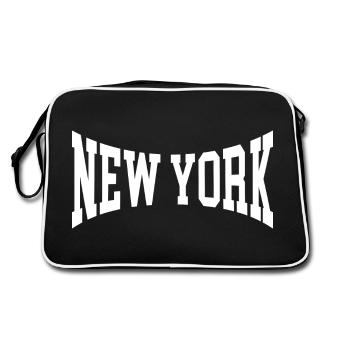 New York - Sac Retro - noir/blanc - Dos