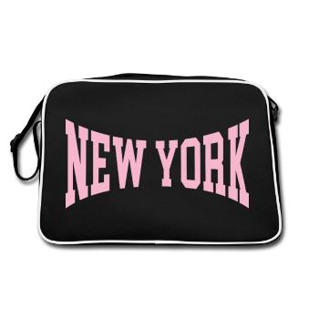 New York - Sac Retro - noir/blanc - Dos