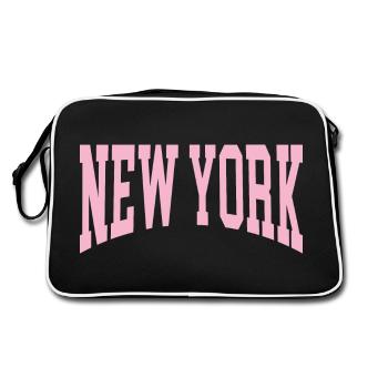 New York - Sac Retro - noir/blanc - Dos