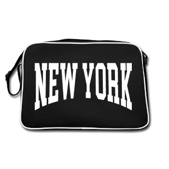 New York - Sac Retro - noir/blanc - Dos