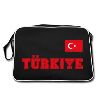 Look maillot de la Turquie – TÜRKIYE - Commode drapeau drapeau - Sac Retro - noir/blanc - Dos