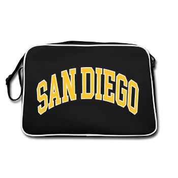 San Diego - Sac Retro - noir/blanc - Dos