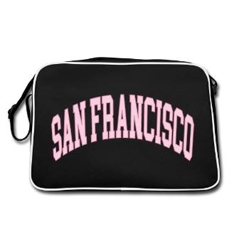 San Francisco - Retro Bag - black/white - Back