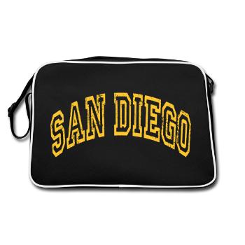 San Diego - Retro Bag - black/white - Back