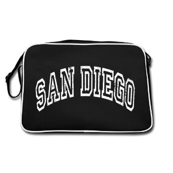 San Diego - Sac Retro - noir/blanc - Dos