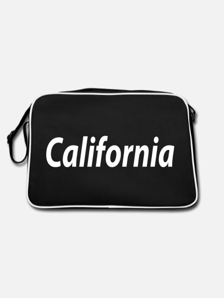 California - Retro Tasche - Schwarz/Weiß - Hinten