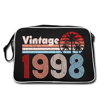 Millésime 1998 Palmiers Rétro Anniversaire - Sac Retro - noir/blanc - Dos