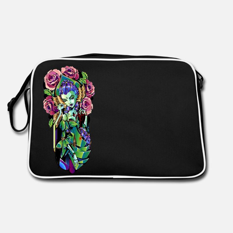 Arachne - Retro Tasche - Schwarz/Weiß