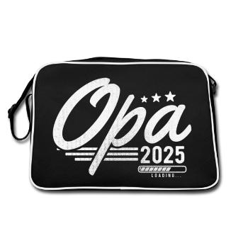 Opa 2025 loading - Retro Tasche - Schwarz/Weiß - Hinten