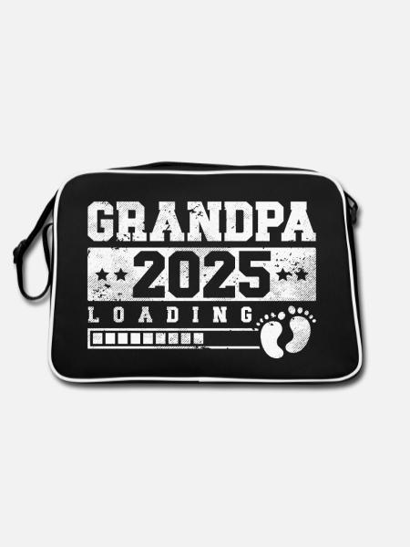 Opa 2025 loading - Retro Tasche - Schwarz/Weiß - Hinten