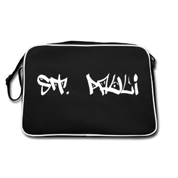 ST. PAULI - Retro Bag - black/white - Back