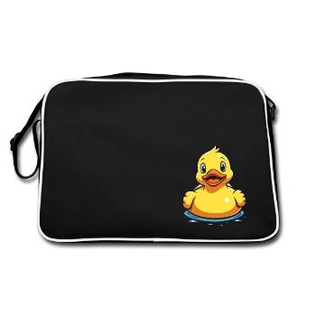 Canard en caoutchouc canard en caoutchouc jaune baignade dans l’eau - Sac Retro - noir/blanc - Dos