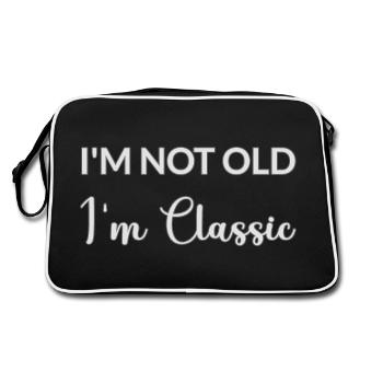 I'M NOT OLD I'M CLASSIC – Father's Day - Mother's Day - Retro Bag - black/white - Back