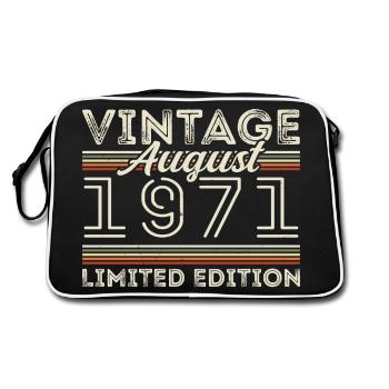 Août 1971 Légende depuis août 1971 Millésime 1971 - Sac Retro - noir/blanc - Dos