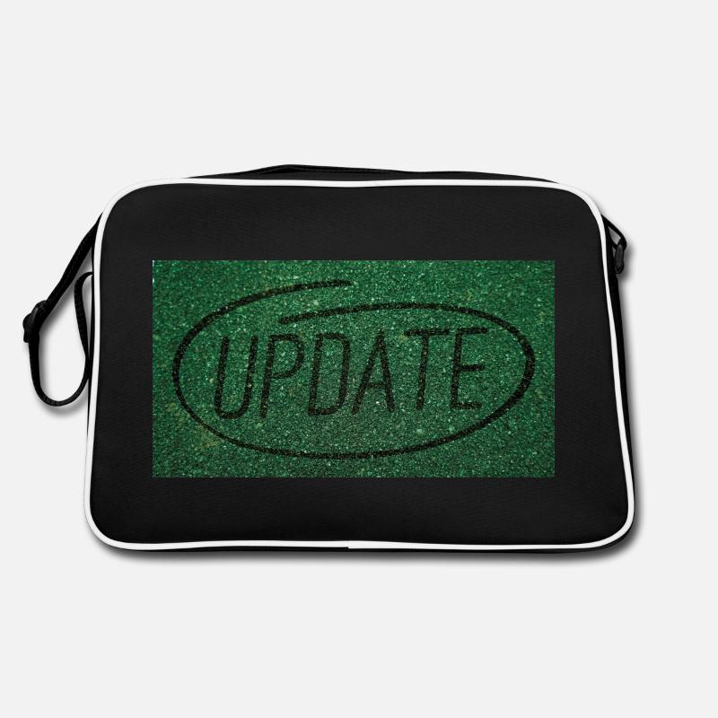 Grünes Update - Retro Tasche - Schwarz/Weiß