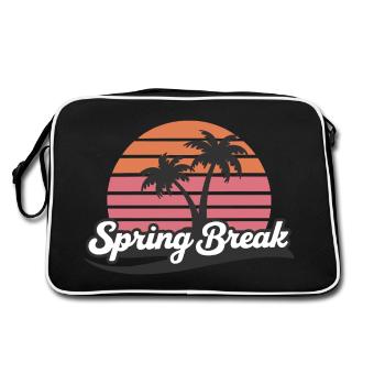 Spring Break Party Hard Or Go Home - Retro Bag - black/white - Back
