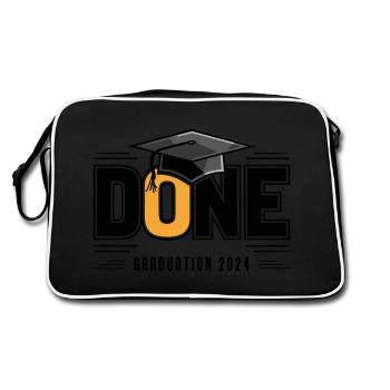 Graduating Class of 2024 Graduation Ceremony School - Retro Bag - black/white - Back