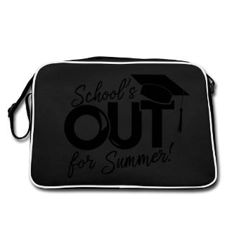 Schulabschluss Schulende School`s Out For Summer - Retro Bag - black/white - Back