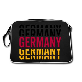 Allemagne Allemagne Lettrage Équipe nationale - Sac Retro - noir/blanc - Dos