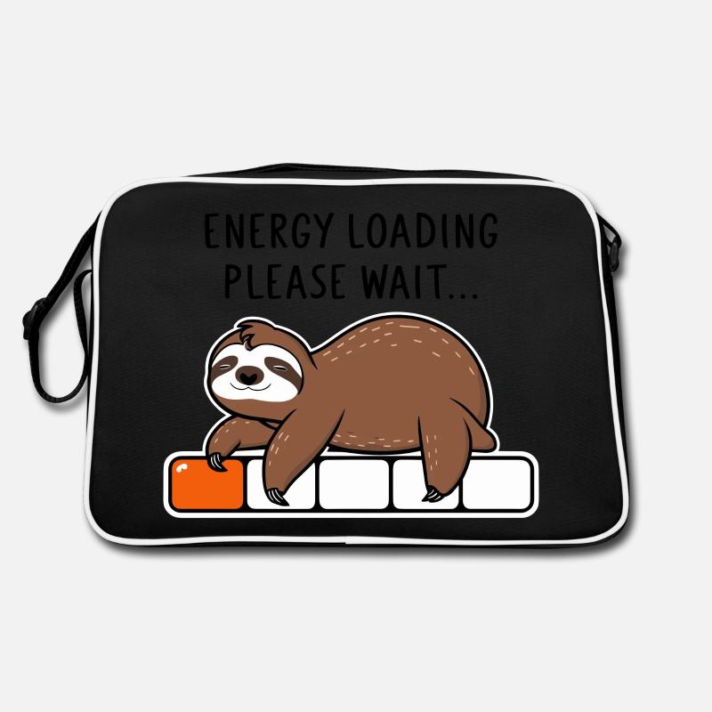 Faultier Energy Loading Please Wait Retro Tasche