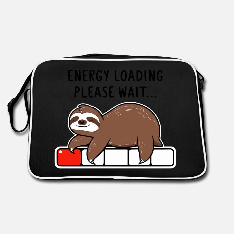 Faultier Energy Loading Please Wait Retro Tasche