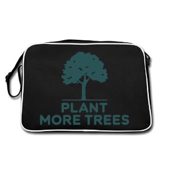 Plant More Trees Conservation Activist - Retro Bag - black/white - Back