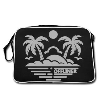 Palme offliner - Retro Tasche - Schwarz/Weiß - Hinten