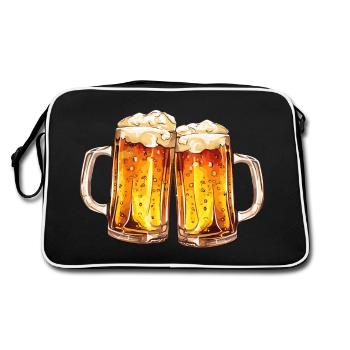 Chopes à bière Chopes à bière Verres à bière Bière à boire de l’alcool - Sac Retro - noir/blanc - Dos