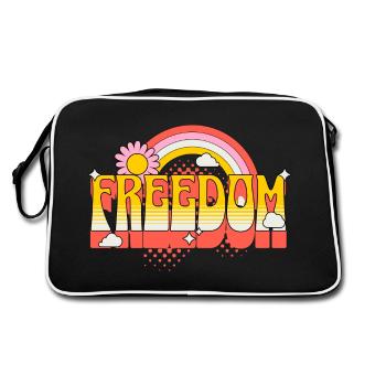 Liberté, Paix, Justice, Tolérance, Amour - Sac Retro - noir/blanc - Dos