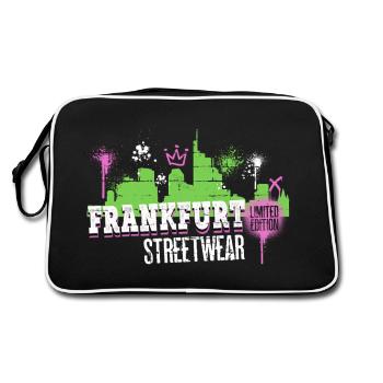 Frankfurt Skyline City Germany Graffiti - Retro Bag - black/white - Back