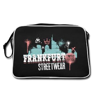 Frankfurt Skyline City Germany Graffiti - Retro Bag - black/white - Back