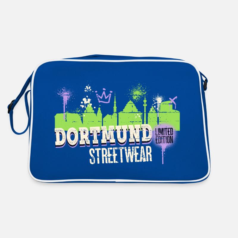 Dortmund Skyline City Germany Graffiti Retro Bag