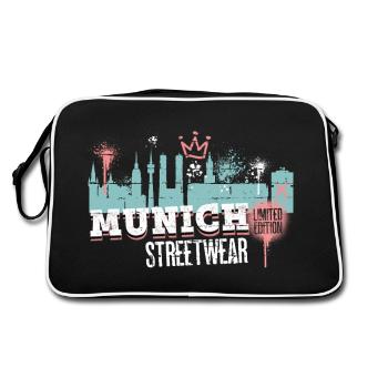 Munich Munich Skyline Ville Allemagne Graffiti - Sac Retro - noir/blanc - Dos
