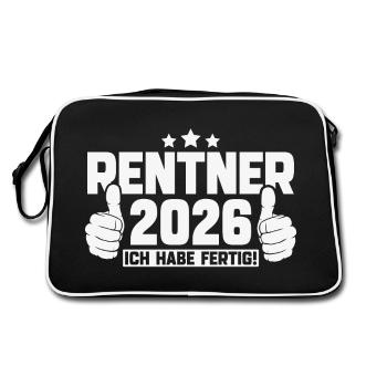 Retraités 2026 J’ai terminé 2026 - Sac Retro - noir/blanc - Dos