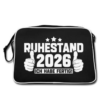 Retraite 2026 J’ai terminé - Sac Retro - noir/blanc - Dos