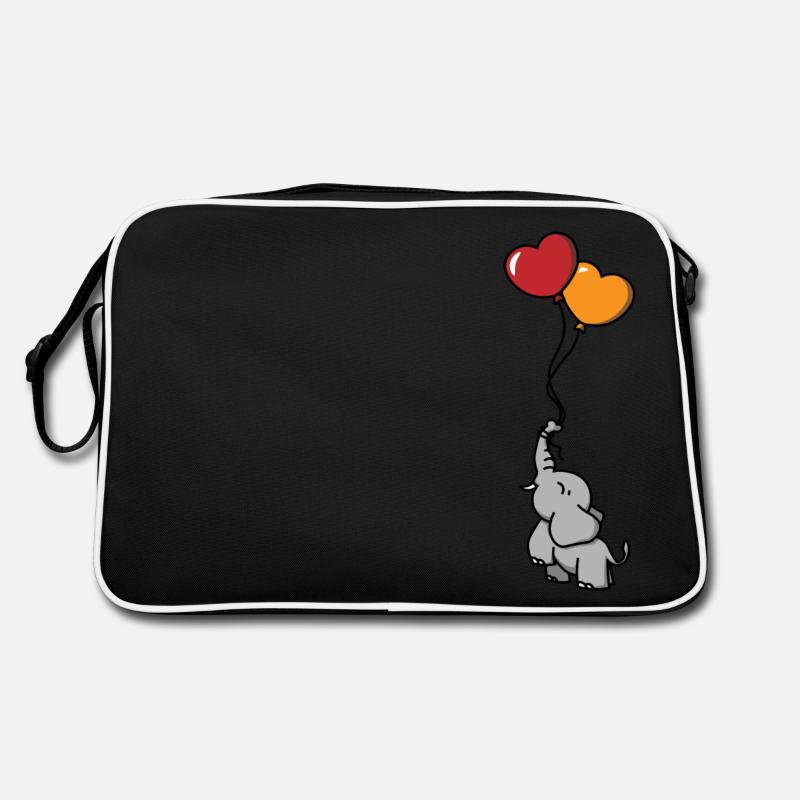 Elephant heart balloons / cute gift idea Retro Bag