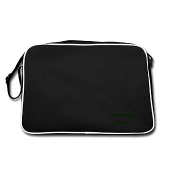friesisch derb - Retro Tasche - Schwarz/Weiß - Hinten