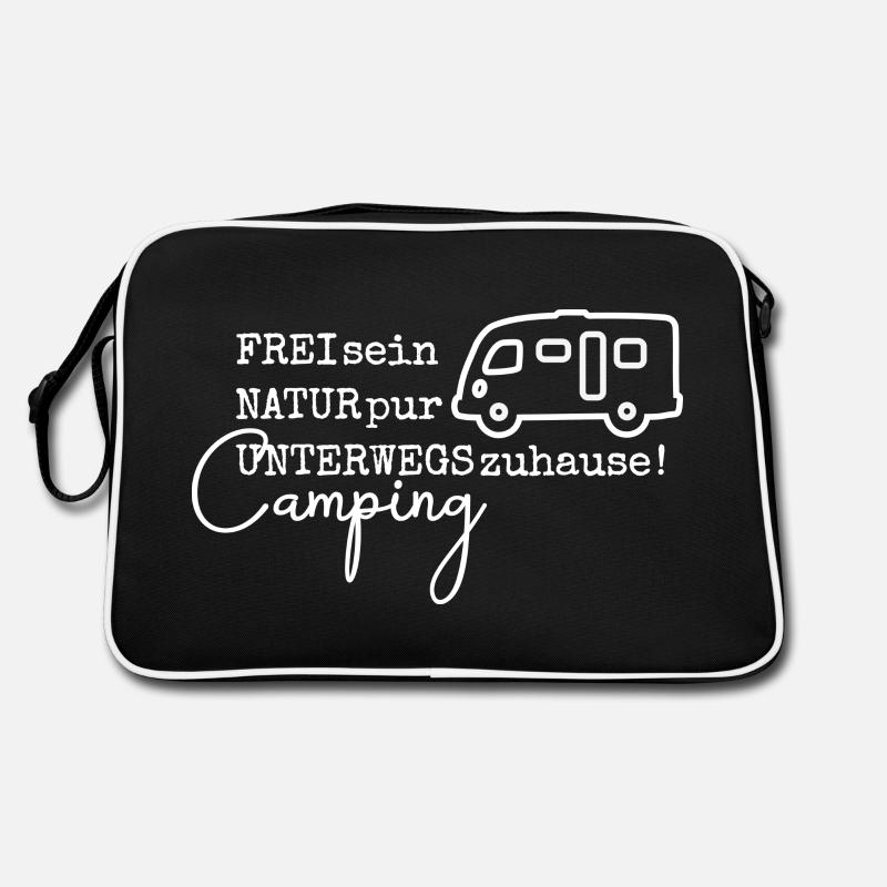Camping-Spruch mit Wohnmobil (Integriert) Retro Tasche