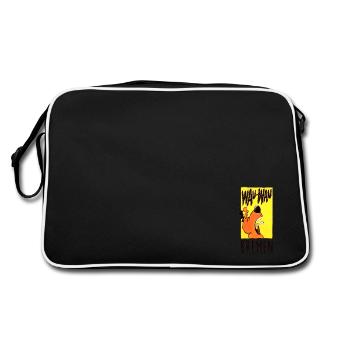 Bremer Stadtmusikanten Hund WauWau - Retro Tasche - Schwarz/Weiß - Hinten