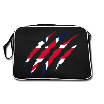 BRITISCHE KLAUE - Retro Tasche - Schwarz/Weiß - Hinten