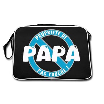 Propriété de papa, blanc - Sac Retro - noir/blanc - Dos