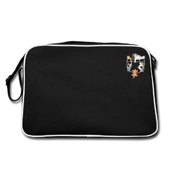 Chats mignons grimpant - idée cadeau original - Sac Retro - noir/blanc - Dos