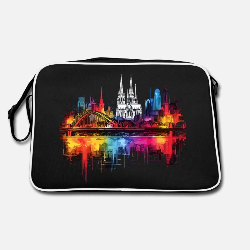 Cologne Cologne Cathedral Germany City Skyline Splash Retro Bag