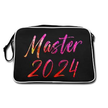 Master 2024 - Retro Tasche - Schwarz/Weiß - Hinten