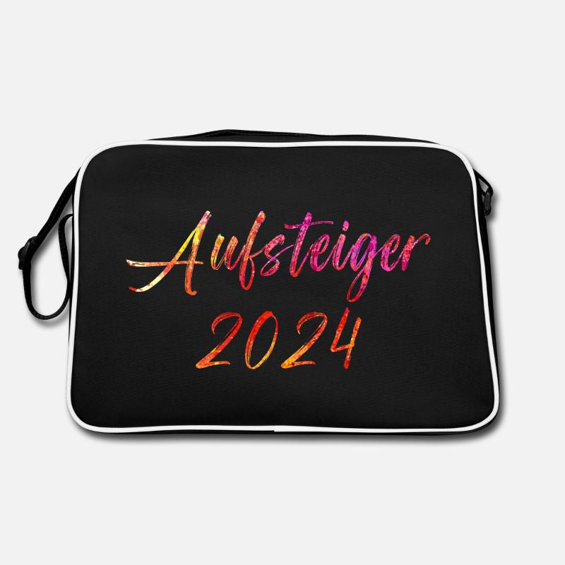 Aufsteiger 2024 Aufstiegstrikot Aufstieg 24 - Retro Tasche - Schwarz/Weiß