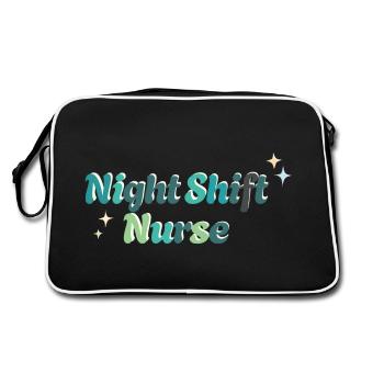 Night shift nurse - Retro Bag - black/white - Back