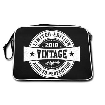Retro 2018 Geburtstag 2018 Geschenk 2018 Vintage - Retro Tasche - Schwarz/Weiß - Hinten