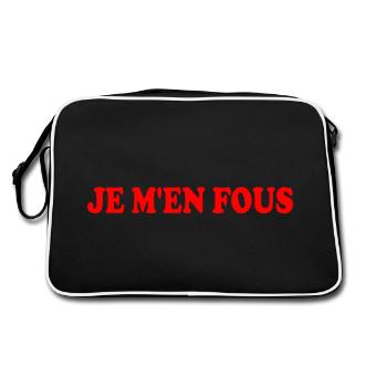 je m'en fous - Sac Retro - noir/blanc - Dos